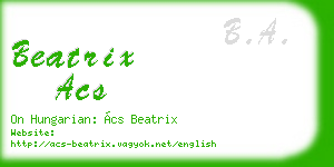 beatrix acs business card